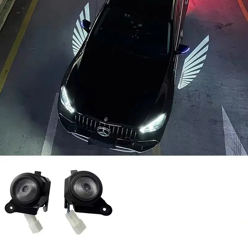 Mercedes-benz için halı lamba GLE AMG G sınıfı W167 W464 G63 2020-2024 karşılama ışık dikiz aynası AMG ışık melek kanat için