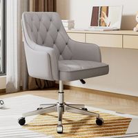 Chaise de bureau pivotante réglable en hauteur, chaise de bureau ergonomique avec dossier pour la maison, la chambre, la salle de réunion et l'étude