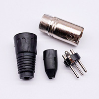 Connecteurs de microphone XLR mâle-femelle à trois broches, contacts en cuivre nickelé, fiches audio pour batterie au lithium, modèle personnalisé