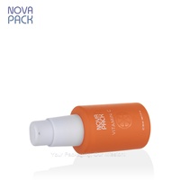 Bouteille de sérum de soin de la peau en verre blanc mat personnalisé de 30ml-60ml pour lotion crème pour le visage et gouttes pour les yeux avec pompe de verrouillage