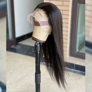 <span class=keywords><strong>Perruque</strong></span> longue en cheveux brésiliens Remy, couvrant entièrement la tête, avec dentelle frontale 360 transparente, perruques en cheveux naturels avec dentelle frontale - Product Image 4