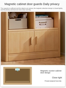 Estantería de madera maciza multicapa para niños, estudiantes, estantería para el hogar para sala de estar, armario de <span class=keywords><strong>pared</strong></span>, estante de almacenamiento para suelo - Product Image 4