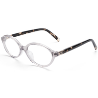 Monture de lunettes optiques ovales rétro Elan Optical YB9301 en acétate à monture complète pour femme, disponible avec verres de prescription – Grande Vente