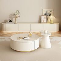 Mueble de TV Moderno y de Diseño Sencillo para Sala de Estar, Apto para Apartamentos Pequeños, con Almacenamiento Integrado y Estantes para TV