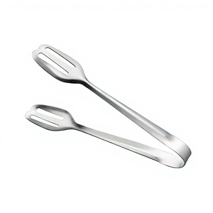Pinza plana de acero inoxidable, accesorios de cocina ranurados, para comida, espagueti, Pasta, Clip para carne - Product Image 1