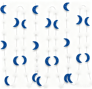 Guirnalda de Papel Brillante DAMAI para Ramadán, Adornos Colgantes de Estrellas y Luna Creciente |   Decoraciones para Fiestas y Artículos de Decoración para Techos - Product Image 3