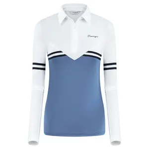 Herfst En Winter Golf Kleding Vrouwen Lange Mouwen T-shirt Polo Shirt Gepersonaliseerde Kleur Kraag Sport Bal Kleren