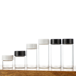 Frascos de Reactivos de Vidrio Transparente Pequeños con Tapa de Rosca de Plástico para Dispensar y Almacenar Muestras - Product Image 2