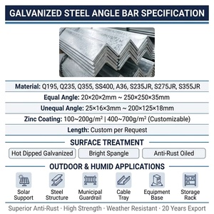 Acero Angular Galvanizado S355JR 120x120x12mm para Piezas de Estructura, Fabricante Profesional - Product Image 3