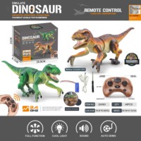 Jouet animal électrique en plastique pour enfants, tyrannosaure Rex télécommandé, 2,4 GHz, 4 canaux, portée de 30 m, éclairage coloré