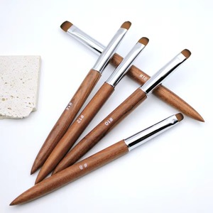French Nail <b>Brush</b> Sandalwood Handle Acrylic Drawing Rhinestone Gel Painting Manicure Tool 8-16 - Product Image 4
