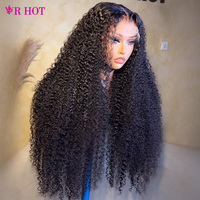 Perruque bouclée RawJerry 30 pouces, perruque frontale en dentelle HD complète, fournisseur en gros, perruques sans colle en cheveux humains vierges bruts 12A pour femmes