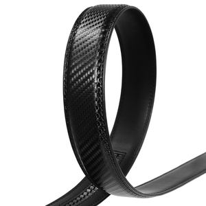 Cinturón de cuero dividido informal de 3,5 cm de ancho sin automático para hebilla Material de piel de vaca con aleación para hebilla - Product Image 6