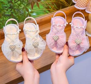 <span class=keywords><strong>Sandales</strong></span> d'été de haute qualité pour bébés filles, couleur unie, semelle souple, pour nouveau-nés et tout-petits, style princesse, <span class=keywords><strong>premiers</strong></span> <span class=keywords><strong>pas</strong></span> - Product Image 4