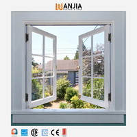 Meilleures ventes de fenêtres UPVC à double vitrage à battant à coupure thermique Fenêtres à impact d'ouragan Fenêtre en PVC
