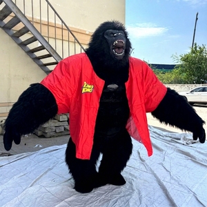 Costume de Gorille Noir Gonflable Taille <span class=keywords><strong>Adulte</strong></span> pour Activités Commerciales, Fêtes <span class=keywords><strong>et</strong></span> Cosplay - Mascotte Gonflable en Peluche - Product Image 2