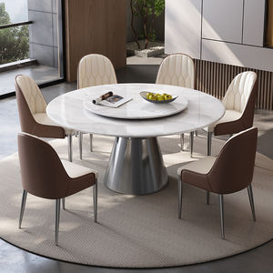 <span class=keywords><strong>Tavolo</strong></span> da pranzo rotondo di lusso italiano e sedia Set di Design moderno stile leggero per la casa <span class=keywords><strong>tavolo</strong></span> da pranzo di lusso - Product Image 3