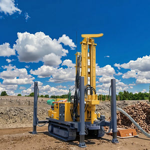 เครื่องเจาะบ่อน้ำหมุนนิวเมติกขับเคลื่อนด้วยเครื่องยนต์ดีเซลเครื่องจักรผลิตจากโรงงานโดยตรงเครื่องเจาะบ่อน้ำลึกแบบ Max.300m ใหม่ - Product Image 1