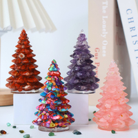 Árbol de Navidad al por Mayor, Árbol de la Suerte, Adorno de Cristal, Decoración de Escritorio, Regalo de Navidad, Accesorio de Decoración para el Hogar