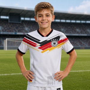 Maillot de football personnalisé blanc classique de l'équipe nationale allemande WM International WC 25 26 Allemagne pour enfants - Product Image 1