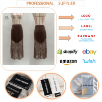 Jupe midi élégante pour femme avec patchwork en dentelle, taille haute, moulante, style crayon, pour occasions formelles et décontractées