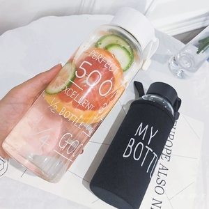Graziosa Bottiglia d'Acqua Motivazionale da 500ml con Scala Graduata per Bambini e Adulti, Bottiglia con Indicatori di Volume per Regalo Quotidiano - Product Image 3