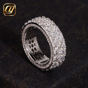 Anillo de Diamantes de Oro Blanco para Mujer, Corte Brillante Redondo, Cultivado en Laboratorio, Certificado IGI, Anillo de Boda Clásico con Banda Completa Pavé - Product Image 2