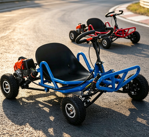 Kart à pédales tout-terrain <span class=keywords><strong>pas</strong></span> <span class=keywords><strong>cher</strong></span> <span class=keywords><strong>90cc</strong></span> avec suspension à amortisseurs, kart de cross 2 temps pour adultes, buggy à moteur essence - Product Image 1