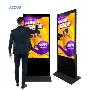 Aiyos 55 Inch Freestanding Multi-Media LCD Screen Digital Signage Advertising Player