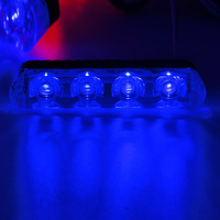 Lumière clignotante universelle à clipser sur grille de voiture, 16 LED, télécommande sans fil transfrontalière, 1 à 4 canaux, pour modification