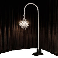 Lustre en aluminium réglable de haute qualité support de lumière suspendu tuyau et drapé support de cadre de toile de fond pour la décoration d'événement de mariage