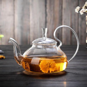 Service à thé en verre avec plateau, service à thé Kung Fu, théière en verre résistant aux hautes températures, bougeoir en forme de cœur - Product Image 4