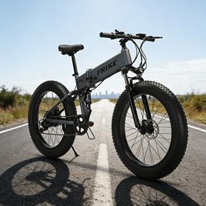 Bicicleta Plegable con Llantas Gruesas para Adultos, Bicicleta Todoterreno, Bicicleta Eléctrica con Batería Integrada, Bici Elettrica - Product Image 1