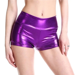 King Mcgreen Star Pantalones cortos metálicos para mujer Cintura alta Brillante Rave Bottoms <span class=keywords><strong>Jazz</strong></span> Pole Dance Festival Sexy Party Club Shorts - Product Image 3