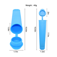 Moule à sucettes glacées réutilisable en silicone non toxique pour le congélateur avec couvercle attaché sans BPA
