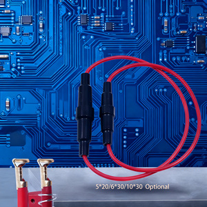 Portafusibile in linea Standard personalizzato 5x20 6x30 10x38mm a larghezza interna di 4.8mm cablaggio terminale bianco femmina - Product Image 3