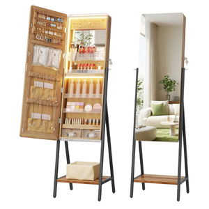 Lockable Jewelry <b>Mirror</b> Cabinet with <b>Storage</b> , Organizer - Product Image 1