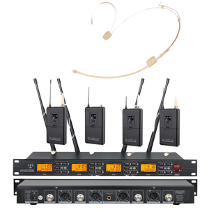 Micrófono de Diadema Inalámbrico UHF UR4000-H de 650-690MHz, Sistema de 4 Canales con Batería AA y Doble Alimentación - Product Image 1