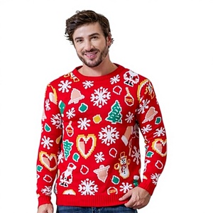 Leostreet Custom Autumn Character Woven Polyester/Cotton <b>Thick</b> Breathable <b>Blanket</b> Sweater for Men Oversized Streetwear Crewneck - Product Image 3