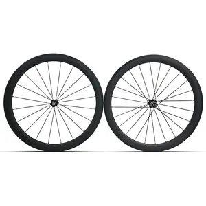 Roues de vélo de route en Fiber de carbone 700c, 50mm, T800