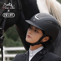 HORSELEADERXRIF Casque équestre réglable unisexe Chapeau d'équitation co-marqué Ensemble d'équipement Accessoire