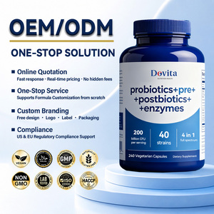 Cápsulas de Probióticos OEM Lactobacillus Bifidobacterium 50 Mil Millones de UFC para la Salud Intestinal de la Mujer, Sin GMO, Veganas, Venta al Por Mayor, B2B - Product Image 1