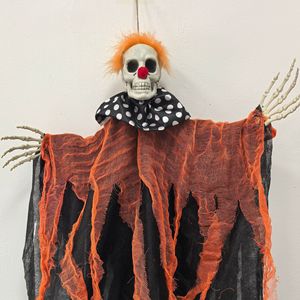 Decoración Colgante de Fantasma para Halloween, Terrorífico Accesorio para Casa Embrujada, Esqueleto de Gasa Negra, Payaso, Adorno Colgante para Árbol Exterior - Product Image 3