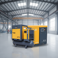 Compresseur à vis rotatif industriel haute efficacité série quatre-en-un avec sécheur d'air 7,5-22 kW 10-30 CV 500 L, refroidi par air, moteur lubrifié