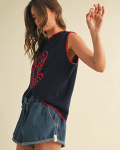 Wholesale 2026 New Fashion <b>Women's</b> Crew Neck Sleeveless Cable <b>Knit</b> Top Pullover <b>Vest</b> - Product Image 2