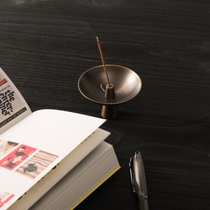 Porte-encens MAXERY vintage en laiton massif, style zen, brûleur d'arômes décoratif en métal bronze de qualité supérieure - Product Image 6