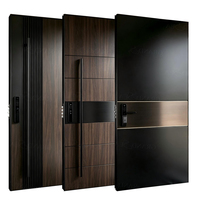 Porte d'entrée blindée pivotante en aluminium moulé, design classique moderne, pour la sécurité résidentielle