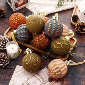 Ensemble d'ornements de Noël vintage, décorations rustiques de style farmhouse pour arbre de Noël, ornements suspendus incassables pour Noël - Product Image 3