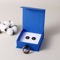 PUPPYSEW Schmuckboxen Aufbewahrungsboxen für Ohrringe, Ringe, Halsketten und Armbänder Magnetboxen Buchförmige Boxen mit Individuellem Logo
