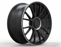5*112mm multi-rayons passager en alliage d'aluminium poudre noir mat personnalisé forgé jantes de voiture pour BMW BBS